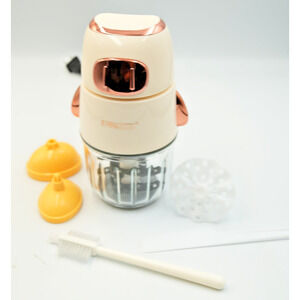 FANSIDI Electric Food Chopper – Cream & Rose‎ Gold, Includes Accessories